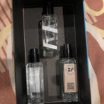 A layout of different 20ml bottle combinations tested by Bois et Fleurs Parfums — initially planned as sets of 3 but later finalized as 4-piece combos for the official launch, offering more variety and value.