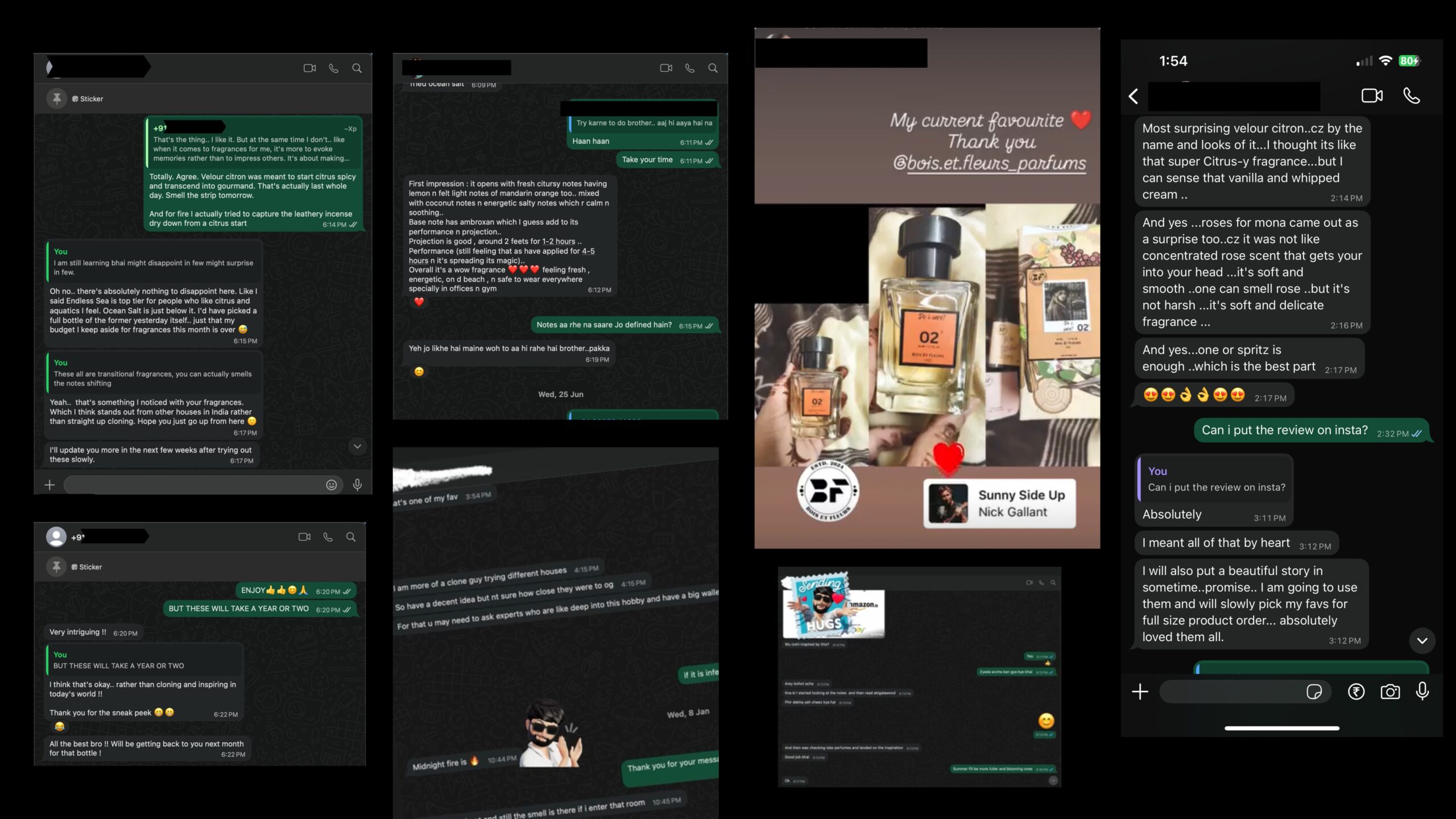 Bois et Fleurs Parfums customer testimonial