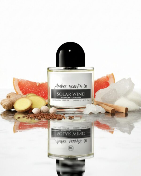 Solar Wind Extrait de Parfum close-up – clean citrus musk fragrance for daily office wear